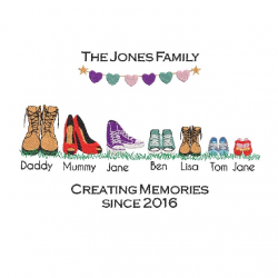 Shoes & Boots Family Embroidery Design