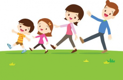 Cute Family Walking premium clipart - ClipartLogo.com
