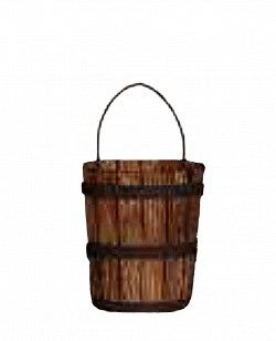 wood wooden well water bucket pail brown tan black farm...