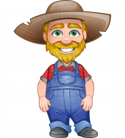 Arn in Papa's Farm: A chubby #farmer #man #vector #cartoon in a work ...