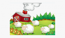 Rural Clipart Pastoral Farming - Sheep In A Farm Clipart ...
