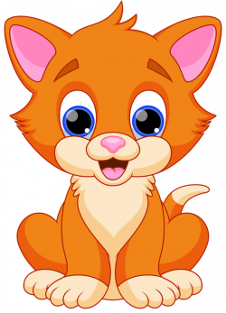Cat clipart for kid - Pencil and in color cat clipart for kid