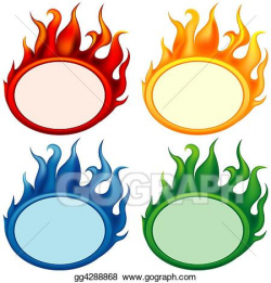 Clipart - Fire-banners. Stock Illustration gg4288868 - GoGraph