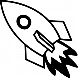 Black And White Rocket Fire Clip Art at Clker.com - vector clip art ...