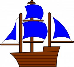 Blue Pirate Ship Clip Art at Clker.com - vector clip art online ...