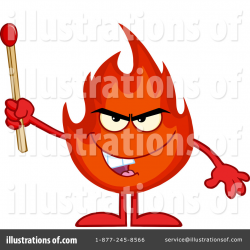 Fire Character Clipart #1260414 - Illustration by Hit Toon