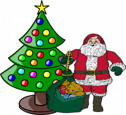 Christmas Tree With Santa Claus Clip Art at Clker.com - vector clip ...