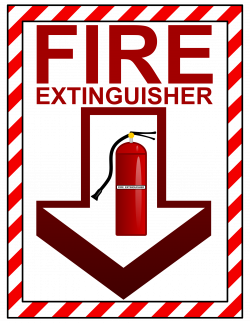 Clipart - Fire Extinguisher Sign