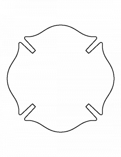 Fireman badge pattern. Use the printable outline for crafts ...