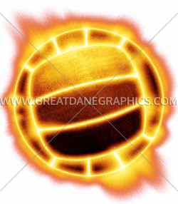 Volleyball Fire | Production Ready Artwork for T-Shirt Printing