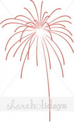 Bursting Red Firework Clipart | Fourth of july | Fireworks ...