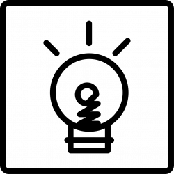 Light Bulb Doodle On A Square Background Svg Png Icon Free Download ...