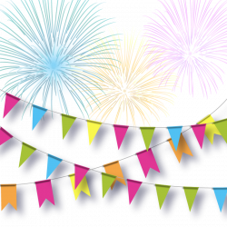 Adobe Fireworks - Color festive fireworks and pull flag background ...
