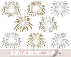 Glitter Fireworks Clipart, NYE Clipart, Wedding Clip Art ...