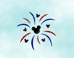 Disney Fireworks SVG, Mickey Fireworks Svg, Mouse Fireworks ...
