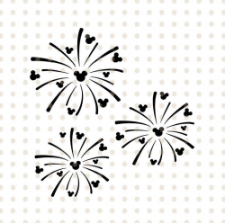 Mickey Mouse Head Fireworks SVG, Disney fireworks SVG and PNG Download for  cricut and silhouette
