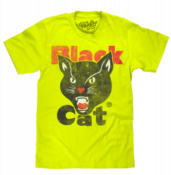 Black Cat Fireworks Neon Yellow – Tee Luv