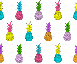 Neon Pineapples fabric - shandubdesigns - Spoonflower