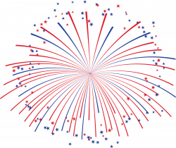 Red White And Blue Fireworks Png - Clip Art Library