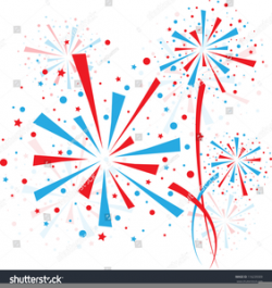 Red White And Blue Fireworks Clipart | Free Images at Clker ...