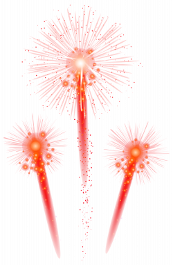 Red Fireworks Clip Art PNG Image | Gallery Yopriceville - High ...