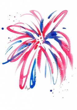 Fireworks Watercolor painting Drawing - Fireworks 564*802 transprent ...
