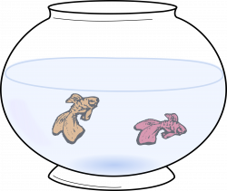 Clipart - Fish Bowl with Fish