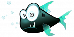 Piranha | Free Stock Photo | Illustration of a cartoon piranha fish ...