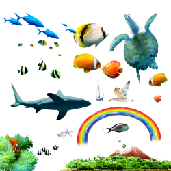 Tropical fish Sea Clip art - Seabed material package 2000*2000 ...