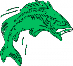 Bass Fish Green Clip Art at Clker.com - vector clip art online ...