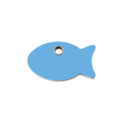 Red Dingo Plastic Tag Fish Light Blue 04-FI-LB (4FILBS)