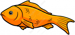 cartoon fish Fish clipart orange objects pencil and inlor ...