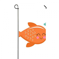 Amazon.com : WilBstrn Cute Fish Clipart Garden Flag Holiday ...