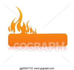 Stock Illustration - Burning flame banner . Clipart ...