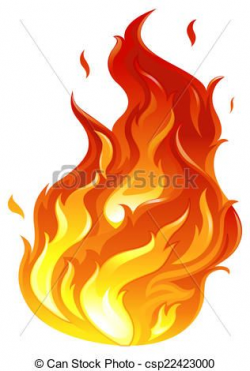 Vector - A big fire - stock illustration, royalty free ...