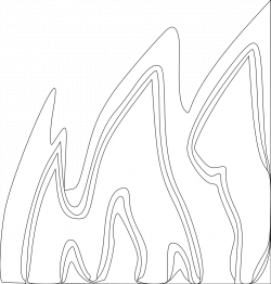 clipartist.net » Clip Art » flames black white line art SVG