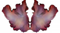 Clipart - Dove Fantasy Flame Red Flight of Two