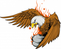 Old school (tattoo) Eagle Clip art - Vector flame eagle printing 979 ...