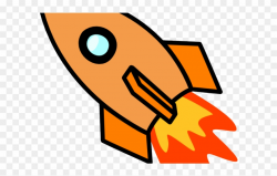 Spaceship Clipart Orange Rocket - Rocket Launch Clip Art ...