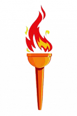 Torch Fire Clipart. Top Drawn Torch Hand Holding Pencil And In Color ...