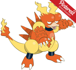 In battle, Magmar blows out intensely hot flames from all over its ...