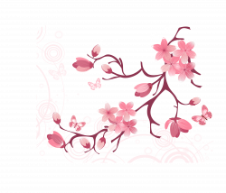 Clip art - Vector tree branches flowers 6200*5328 transprent Png ...
