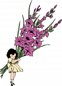 Clipart - flower girl