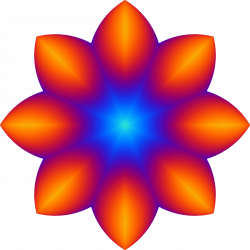 Clipart - Colourful flower 2