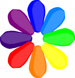 Bright Rainbow Flower Clip Art at Clker.com - vector clip art online ...