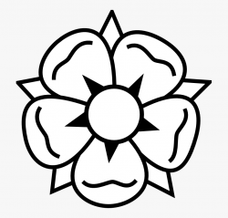 Free Flower Clipart - Simple Drawing Tudor Rose ...