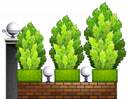 Fence with Plants PNG Clipart - Best WEB Clipart