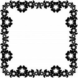 Clipart - Flower Frame Extrapolated 3