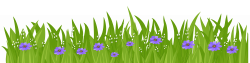 Grass with Purple Flowers Transparent PNG Clip Art Image | Gallery ...