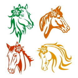 Pin by CuttableDesigns on Animals | Horse flowers, Flower ...
